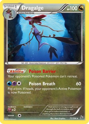 Dragalge 071/106 - XY  Flashfire Reverse Holofoil