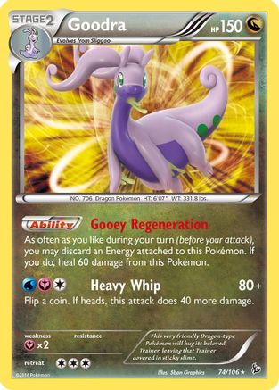 Goodra 074/106 - XY  Flashfire Reverse Holofoil