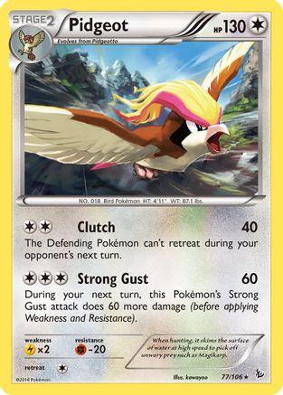Pidgeot 077/106 - XY  Flashfire Reverse Holofoil