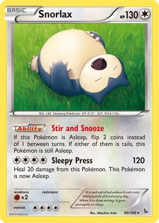Snorlax 080/106 - XY  Flashfire
