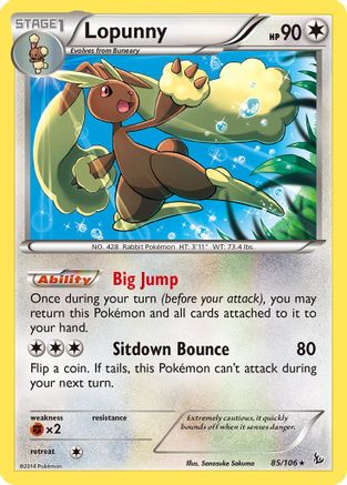Lopunny 085/106 - XY  Flashfire Reverse Holofoil