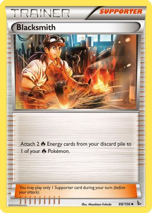Blacksmith 088/106 - XY  Flashfire Reverse Holofoil