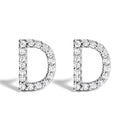 10K White Gold 1/10 Cttw Diamond Initial â€œAâ€ Stud Earring