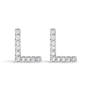 10K White Gold 1/10 Cttw Diamond Initial â€œAâ€ Stud Earring