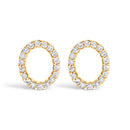 10K White Gold 1/10 Cttw Diamond Initial â€œAâ€ Stud Earring