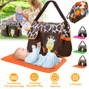 Baby Nappy Diaper Bags Mummy Diaper Duffel Shoulder Bags w/ Wipeable Diaper Changing Pad Transparent Bag Travel Tote Handbags For Overnights