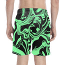 Slime in the Dark Green and Black Oil Spill Swim Shorts