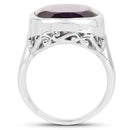 9.00 Carat Genuine Amethyst .925 Sterling Silver Ring
