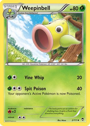 Weepinbell 002/111 - XY  Furious Fists