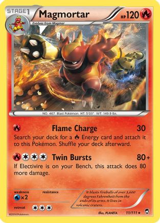 Magmortar 011/111 - XY  Furious Fists Reverse Holofoil