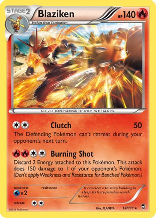 Blaziken 014/111 - XY  Furious Fists Reverse Holofoil