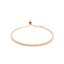 Adjustable Tennis Style Bracelet with Cubic Zirconia in Sterling Silver