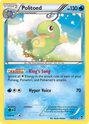 Politoed 018/111 - XY  Furious Fists