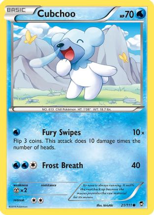 Cubchoo 021/111 - XY  Furious Fists