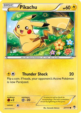 Pikachu 027/111 - XY  Furious Fists Reverse Holofoil