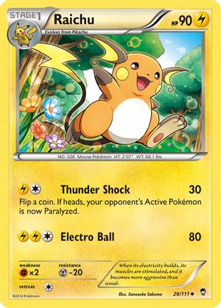 Raichu 028/111 - XY  Furious Fists