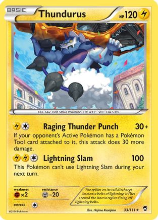 Thundurus 033/111 - XY  Furious Fists Reverse Holofoil