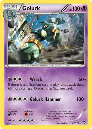 Golurk 043/111 - XY  Furious Fists