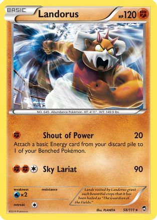 Landorus 058/111 - XY  Furious Fists Reverse Holofoil