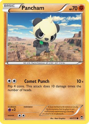 Pancham 060/111 - XY  Furious Fists Reverse Holofoil