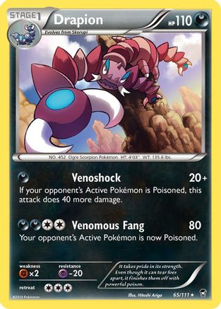 Drapion 065/111 - XY  Furious Fists Reverse Holofoil