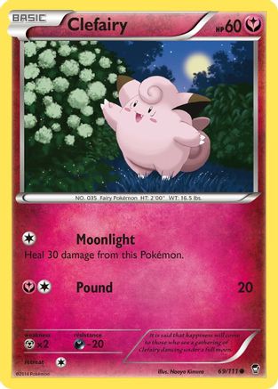 Clefairy 069/111 - XY  Furious Fists Reverse Holofoil