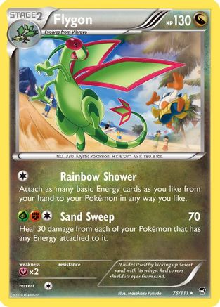 Flygon 076/111 - XY  Furious Fists Reverse Holofoil