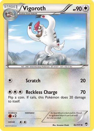 Vigoroth 082/111 - XY  Furious Fists Reverse Holofoil