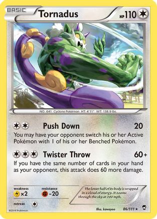 Tornadus 086/111 - XY  Furious Fists Reverse Holofoil