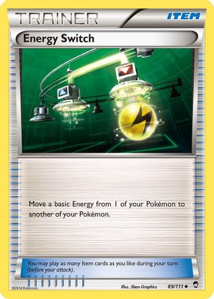 Energy Switch 089/111 - XY  Furious Fists Reverse Holofoil