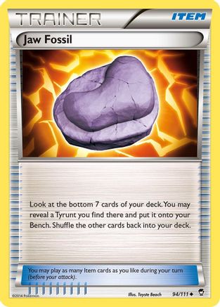 Jaw Fossil 094/111 - XY  Furious Fists