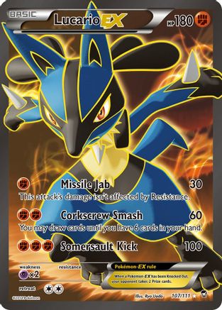 Lucario EX (Full Art) 107/111 - XY  Furious Fists Holofoil