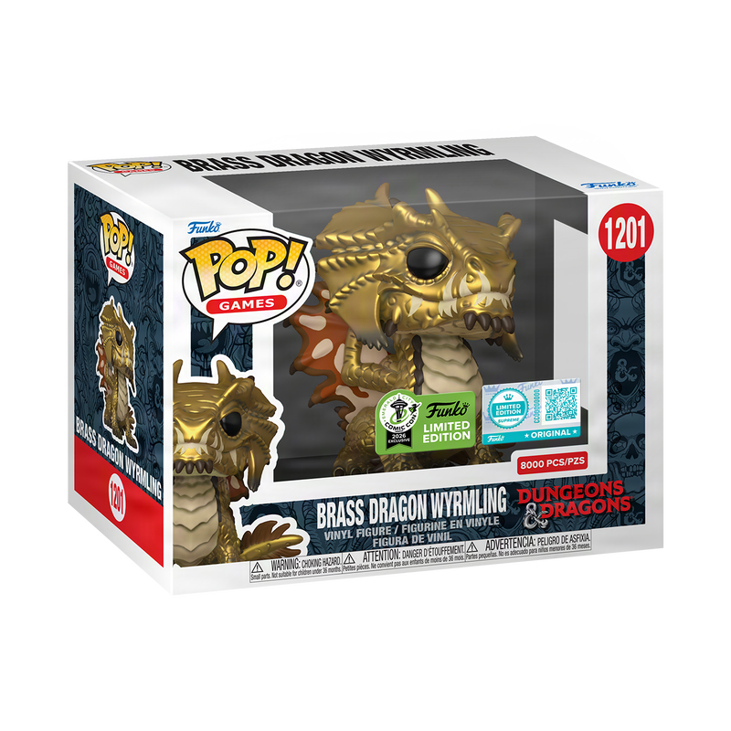 ECCC 2026 Convention Exclusive Dungeons & Dragons Pop! Brass Dragon Wyrmling LIMITED EDITION 8000 Pieces