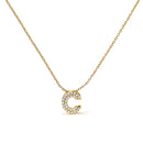 10K White Gold Diamond Accent "A" Initial Bubble Pendant Necklace