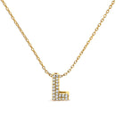 10K White Gold Diamond Accent "A" Initial Bubble Pendant Necklace
