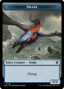 Drake // Cat Double-Sided Token [Murders at Karlov Manor Commander Tokens]