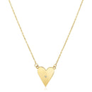 14k Yellow Gold High Polish Elongated Heart Necklace