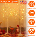 Lighted Birch Tree Artificial White Birch Twig Tree with 8 Warm White Lighting Modes for Wedding Party Christmas Holiday Festival Home Decoration