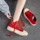 Vintage High-top Cowhide Casual Sneakers
