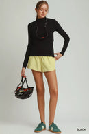 Umgee Long Sleeve Mock Neck Top