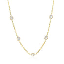 14k Yellow Gold CZ By the Yard Long Links