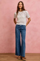 SO ME Seam Detail Mid Rise Stretch Denim Jeans