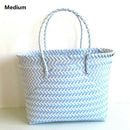 Striped Woven Beach Bag