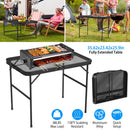 Foldable Camping Table – Height-Adjustable Aluminum Grill Stand