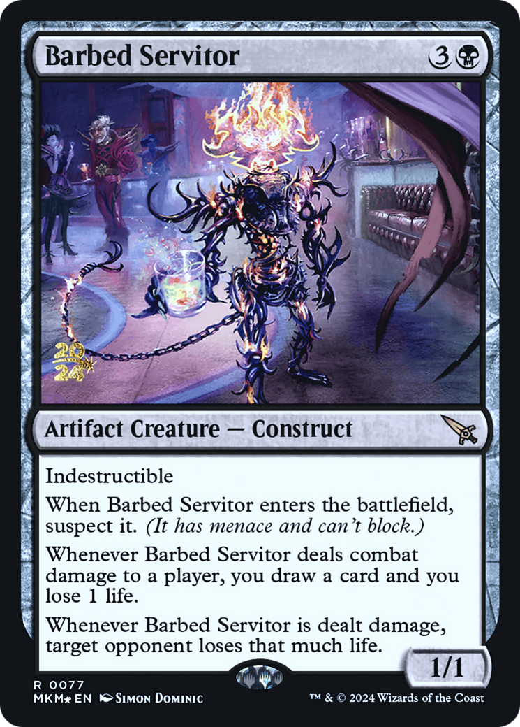 Barbed Servitor (PRE-077) - Murders at Karlov Manor Promos Foil