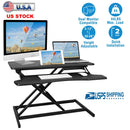 Height Adjustable Standing Desk Converter Workstation Sit Stand Dual Monitor Laptop Desk Riser Tabletop