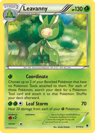 Leavanny 007/119 - XY  Phantom Forces Reverse Holofoil