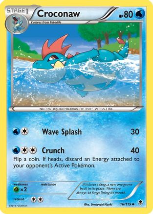 Croconaw 016/119 - XY  Phantom Forces Reverse Holofoil