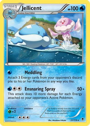 Jellicent 021/119 - XY  Phantom Forces Reverse Holofoil