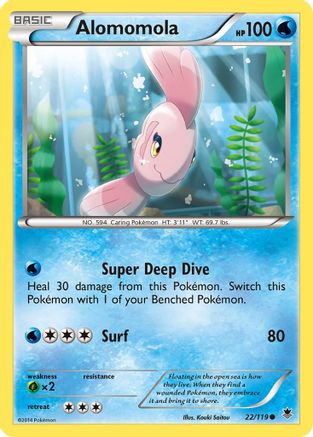 Alomomola 022/119 - XY  Phantom Forces Reverse Holofoil